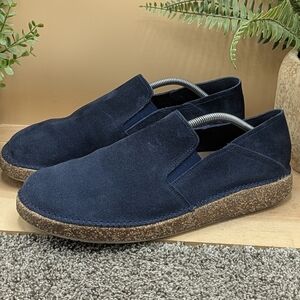 Birkenstock Callan 45 Mens Size 12.5W Blue Suede Leather   Slip-On Shoes Casual